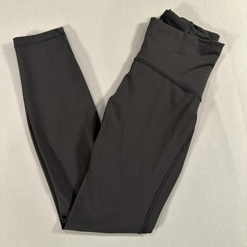 Lululemon Leggings Womens 4 Black High Rise Ankle Yoga Athletic Gym Stretch